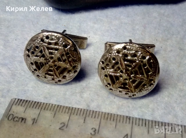 СТИЛНИ АЖУРНИ ВИНТИДЖ СТИЛ СРЕБРИСТИ БУТОНЕЛИ КОПЧЕТА За РЪКАВЕЛИ от БЛАГОРОДНА СТОМАНА 40474