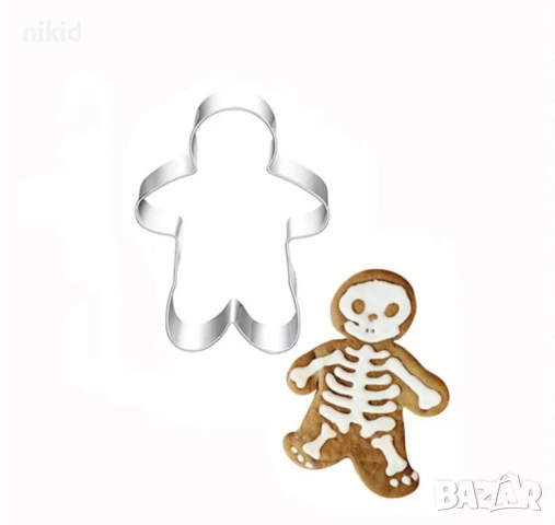 джинджифилово човече коледни сладки Метална форма резец украса бисквитки фондан тесто шоколад, снимка 4 - Форми - 17506071
