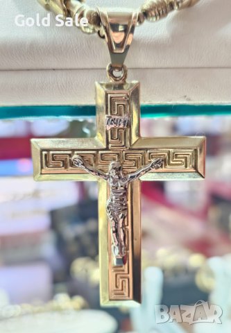 Златен синджир с кръст, снимка 5 - Колиета, медальони, синджири - 37521192