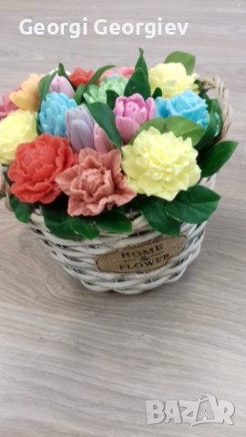 Подарък за свети Валентин с ароматни цветя , снимка 8 - Изкуствени цветя - 39643874