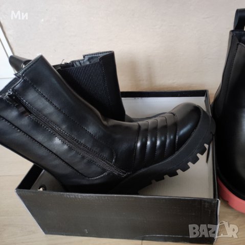 Дамски черни боти Рикер Rieker, размер 37 и боти с пайети , снимка 8 - Дамски боти - 35242471