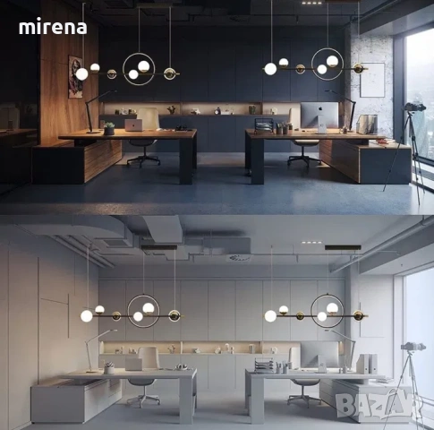 Дизайнерско LED осветително тяло, висящо ЛЕД висящи лампи, модерни, снимка 3 - Лед осветление - 53126432