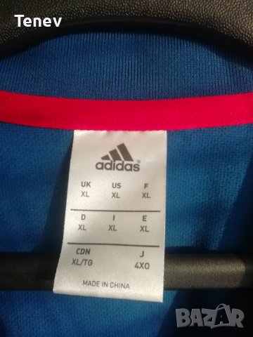 Bayern Munich Adidas Polo оригинална тениска XL Munchen синя рядък модел Байерн Мюнхен , снимка 6 - Тениски - 43107427