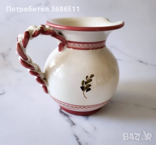 Италианска ръчно рисувана ваза, снимка 3 - Вази - 47017056
