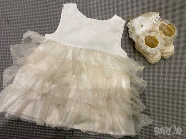 Нова рокля с чорапки и лента 3-6м