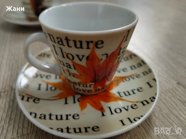 Чашка с чинийка за кафе с атрактивен дизайн, снимка 6 - Чаши - 53576866