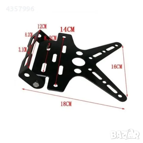 Стойка за регистрационен номер на мотоциклет 2536, снимка 4 - Аксесоари и консумативи - 49144700