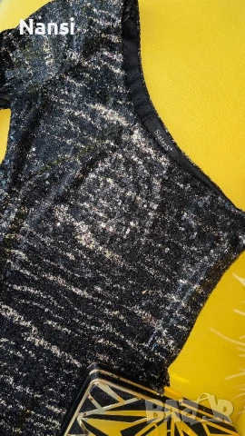 Елегантна рокля с едно рамо и красиви пайети в два цвята, снимка 3 - Рокли - 50870856