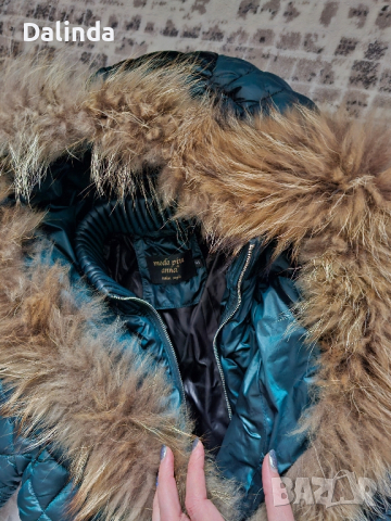 Елегантно зимно яке с естествен пух, снимка 3 - Якета - 44874518