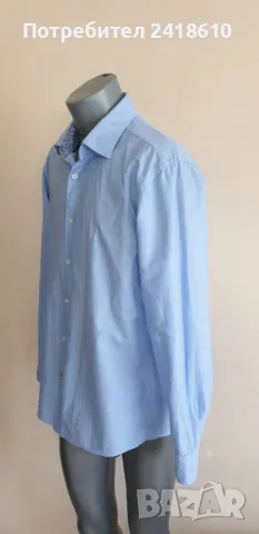 Hugo Boss Len / Organic Cotton  Slim Fit Mens Size 42 - L - 16 /1/2 НОВО! ОРИГИНАЛ! Мъжка Риза!, снимка 9 - Ризи - 50436194