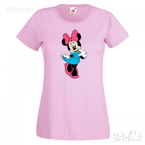 Дамска тениска Minnie Mouse 9 Подарък,Изненада,Рожден ден,, снимка 5 - Тениски - 36530839