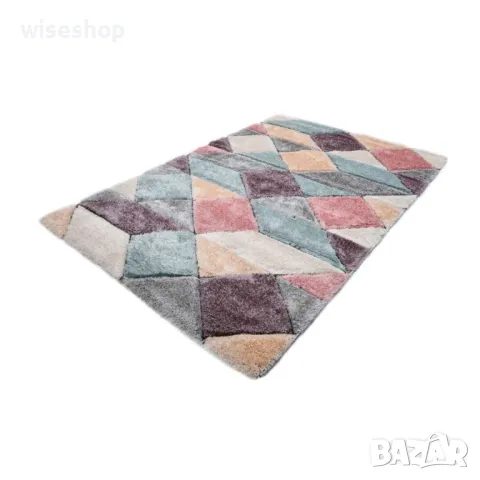 Многоцветен шаги килим –мек акцент за уютна стая-наличен в три размера, снимка 1