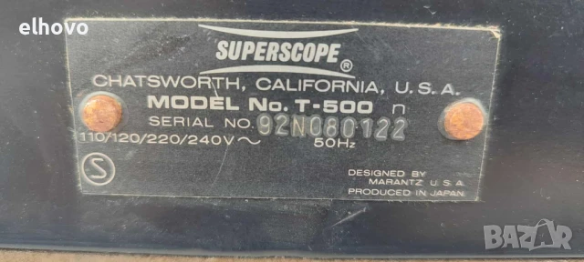 Стерео тунер Superscope-Marantz T-500, снимка 6 - Ресийвъри, усилватели, смесителни пултове - 50736038