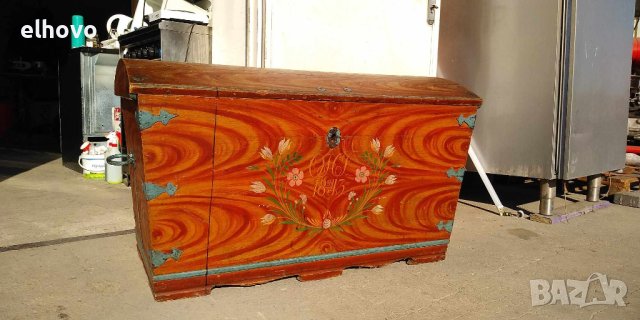 Сандък ракла за чеиз от 1843г, снимка 6 - Антикварни и старинни предмети - 43954303