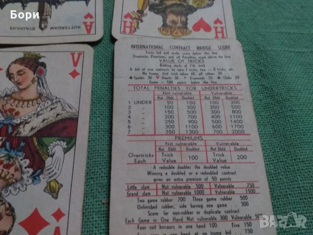 Стари Холандски карти season pomme verte groene appel, снимка 4 - Карти за игра - 34941735