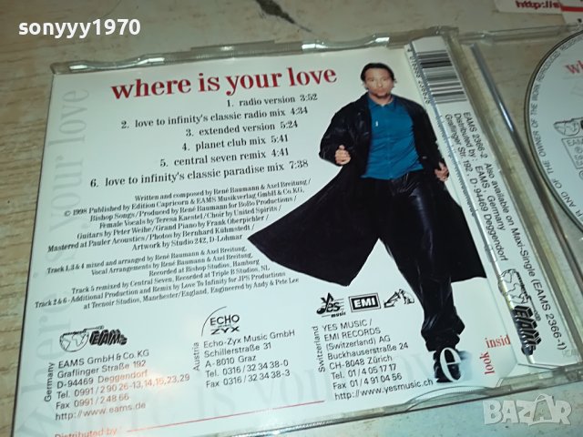 DJ BOBO-WHERE IS YOUR LOVE CD 2104231200, снимка 8 - CD дискове - 40435479