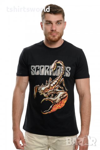 Нова мъжка тениска с дигитален печат на музикалната група Scorpions с гръб, снимка 9 - Тениски - 37699350