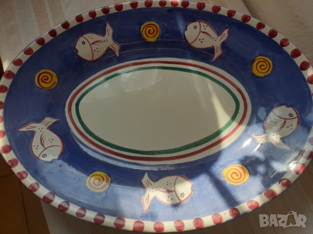  Овална порцеланова чиния , снимка 1 - Декорация за дома - 39666993