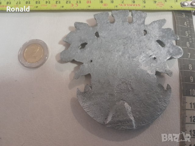 Стар немски герб, крепост, цам, pewter,, снимка 3 - Антикварни и старинни предмети - 43728647