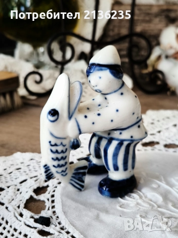 Порцеланови фигурки Гжель, снимка 4 - Колекции - 52567436
