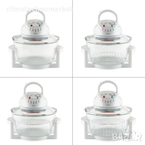 Компактна халогенна фурна и еър фрайър 2в1 Muhler MFC-1200, 1400W, 12 л, снимка 5 - Фритюрници - 50641853