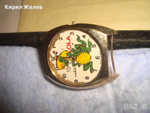 RUHLA LOLA MADE in DDR Стар НЕМСКИ ПОЗЛАТЕН Мех. РЯДЪК МОДЕЛ КОЛЕКЦИОНЕРСКИ ЧАСОВНИК РУХЛА ГДР 17355, снимка 3 - Антикварни и старинни предмети - 37372513