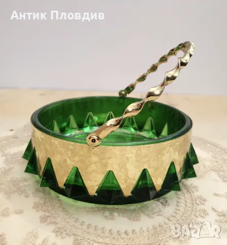 Винтидж ръчно изработена кристална кошница "Brama" с месингови акценти, снимка 11 - Декорация за дома - 49434831