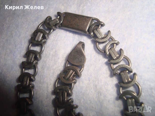 УНИКАЛНО РЯДКА СРЕБЪРНА ВИНТИДЖ ГРИВНА ОКСИДИРАНО " ЧЕРНО " СРЕБРО 925 ПРОБА РЕТРО АРТ ПЛЕТКА 32519, снимка 11 - Гривни - 38323665