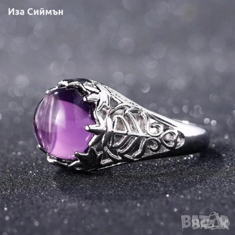 Сребърни пръстени с марказит, рубин, изумруд, сапфири, кристали, аметист, смарагд,, снимка 10 - Пръстени - 34818980