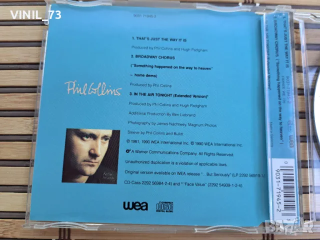 Phil Collins – That's Just The Way It Is, снимка 3 - CD дискове - 50371282