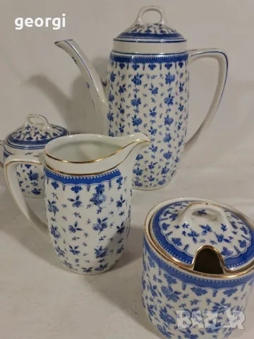 немска порцеланов сервиз KPM синя роза   10/5, снимка 6 - Сервизи - 48336897