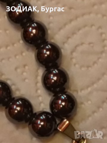 Гердан - Броеница Хематит, снимка 4 - Колиета, медальони, синджири - 28057751