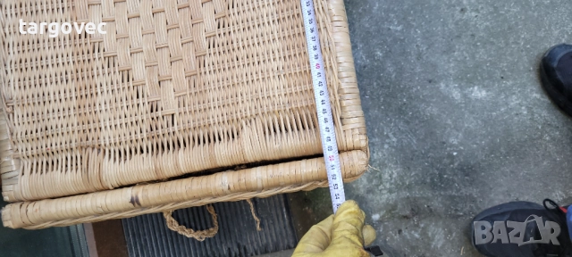 Голям стар плетен кош, снимка 4 - Антикварни и старинни предмети - 52845188