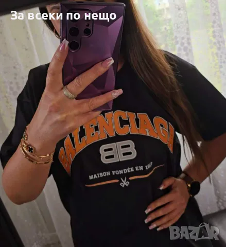 Дамска тениска Balenciaga👚Hermes👚Налични различни цветове 👚 Код A3, снимка 5 - Тениски - 47370916