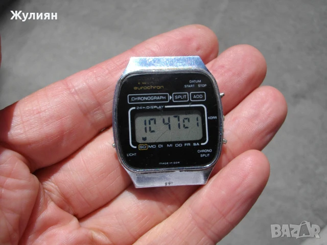 КОЛЕКЦИОНЕРСКИ РЕТРО ЕЛЕКТРОНЕН ЧАСОВНИК RUHLA EUROCHRON LCD