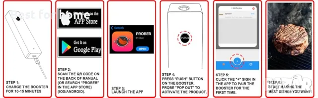 Смарт безжичен термометър за месо SANGOTED, снимка 9 - Други - 48347199