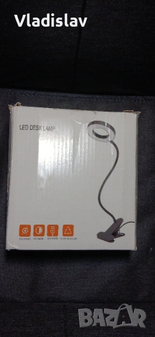 LED настолна гъвкава лампа с щипка, снимка 11 - Лед осветление - 53452794