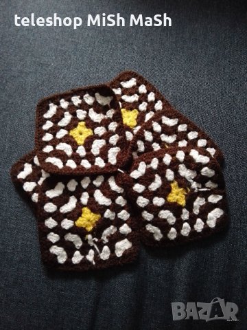 Нови плетени пончо за момиче и поставки за топли чаши или чинии, снимка 9 - Детски Блузи и туники - 43592813