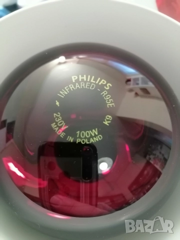 Инфрачервена лампа за нагревки PHILIPS 100W , снимка 3 - Соларни лампи - 52921419