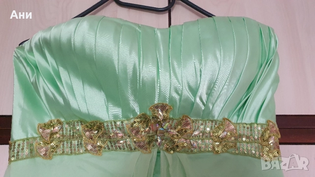 НАМАЛЕНА вечерна, елегантна рокля - S-M, снимка 4 - Рокли - 51780230