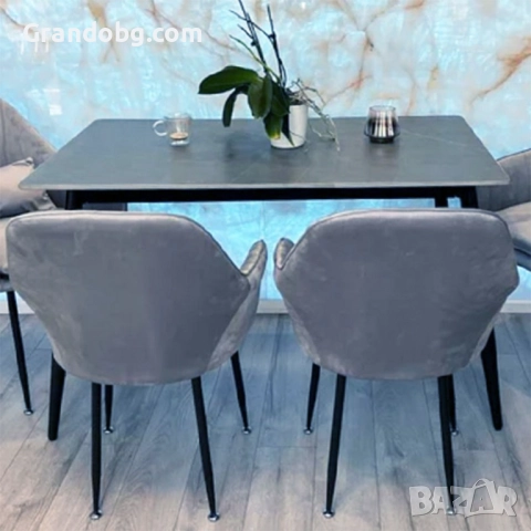 Трапезна маса Грейс със синтерован камък, снимка 3 - Маси - 52253023
