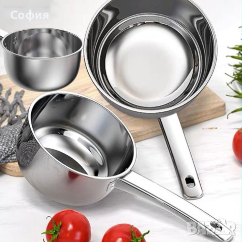 Комплект от 3 броя касероли от неръждаема стомана, снимка 1