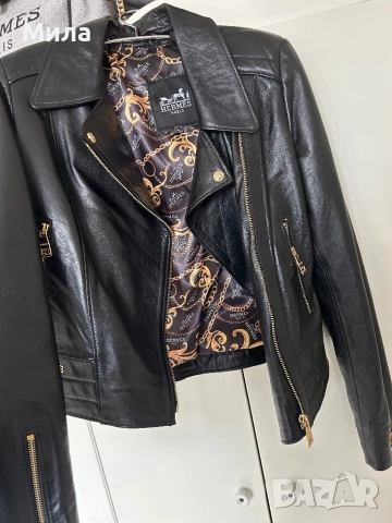 Hermes шикозно яке от естествена кожа