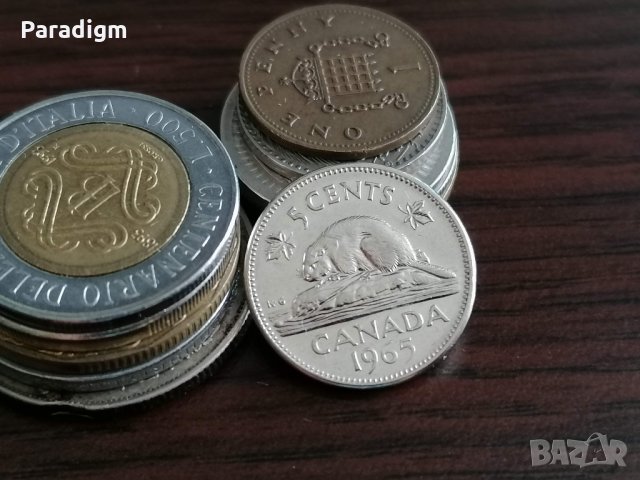 Монета - Канада - 5 цента | 1965г.