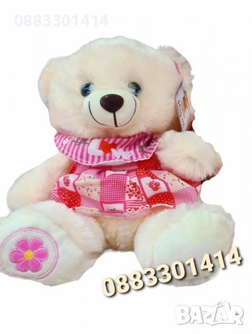 Плюшено мече с розова рокля 