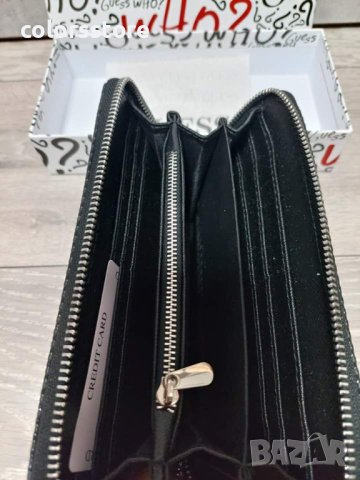 Луксозен черен портфейл  Guess код DS-T56, снимка 4 - Портфейли, портмонета - 40802948