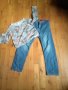 Маркови дънки и блуза, снимка 1 - Детски панталони и дънки - 27913333