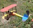  Биплан - Самолет от метал, висящ модел на самолет за красота, снимка 2