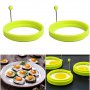 240 Комплект от 2 броя кръгла силиконова форма за пържени яйца силиконов ринг за омлет мини палачинк, снимка 5