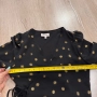 & Other Stories Дамска блуза тип прегърни ме в черно и злато, размер 40 М-Л, снимка 4